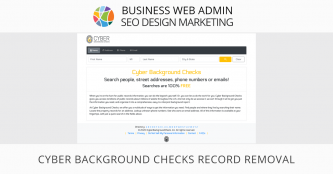 Cyber Background Checks Record Removal